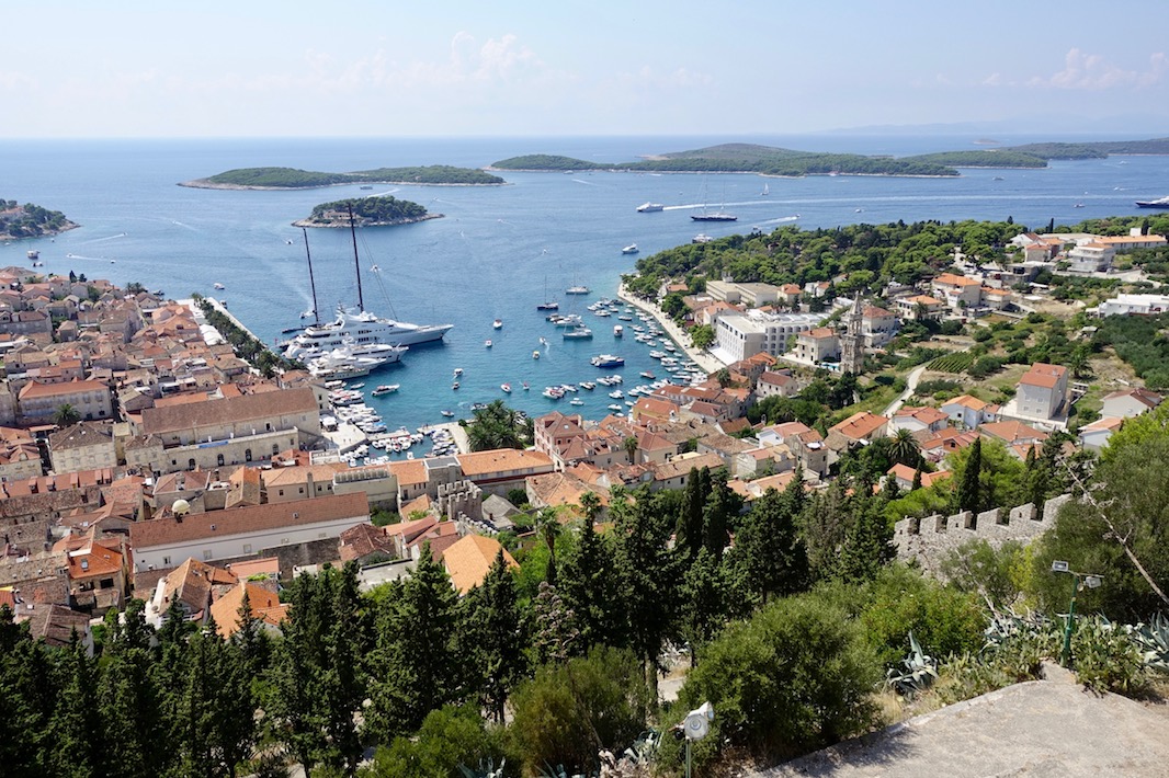 The view of Hvar port from the For
