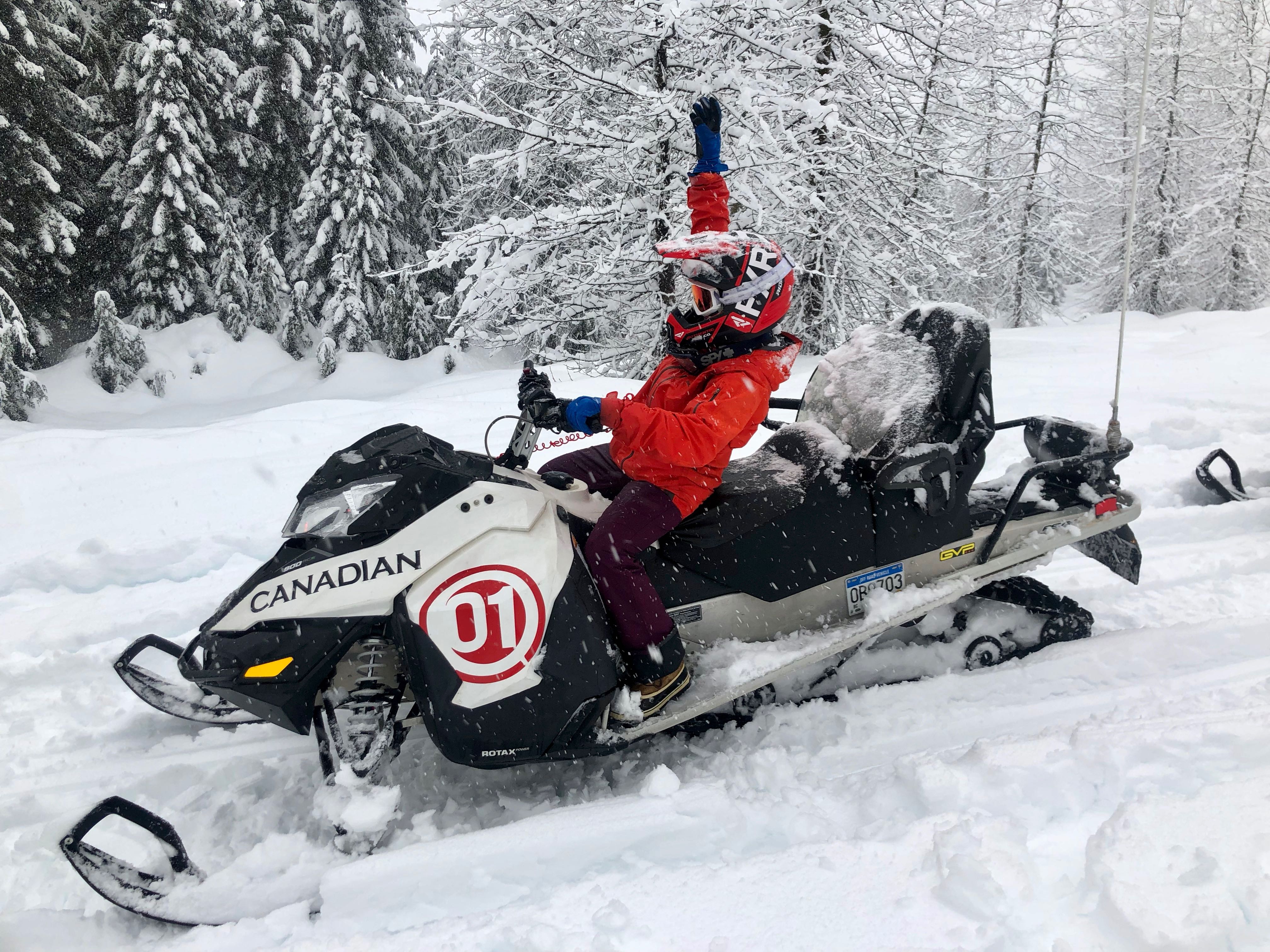 Me on a snowmobile